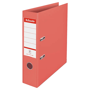 Esselte Colour'Breeze Archivador de Palanca A4 - Lomo 75mm - Ollao y Rado - Capacidad para 500 Hojas - Color Coral