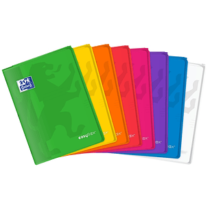 Oxford Easybook A4 Libreta Grapada - Tapa de Plastico Resistente - 1 Linea con 2 Margenes - 48 Hojas de Papel de Alta Calidad