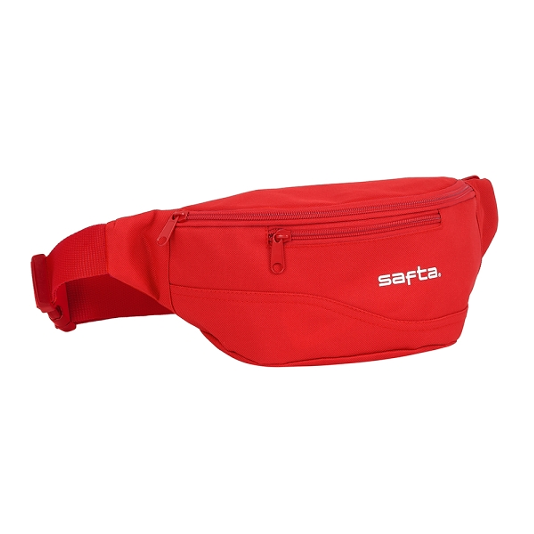 Safta Bolsa de Cintura - Cremallera - Cintas Ajustables - 2.49L - 230x90x120mm - Color Rojo 1