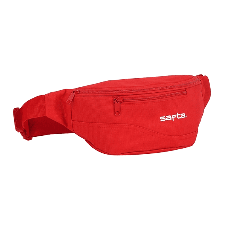 Safta Bolsa de Cintura - Cremallera - Cintas Ajustables - 2.49L - 230x90x120mm - Color Rojo 1