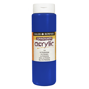 Daler Rowney Graduate Pintura Acrilica - Botella de Plastico - 500ml - Color Azul Ultramarino