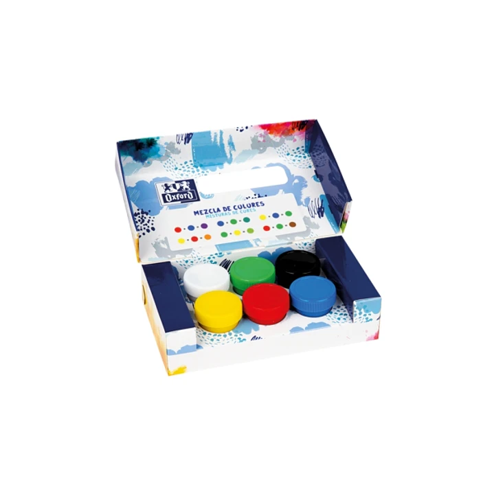 Oxford Temperas 20ml - Facil de Mezclar - Ideal para Manualidades - 6 Colores 1