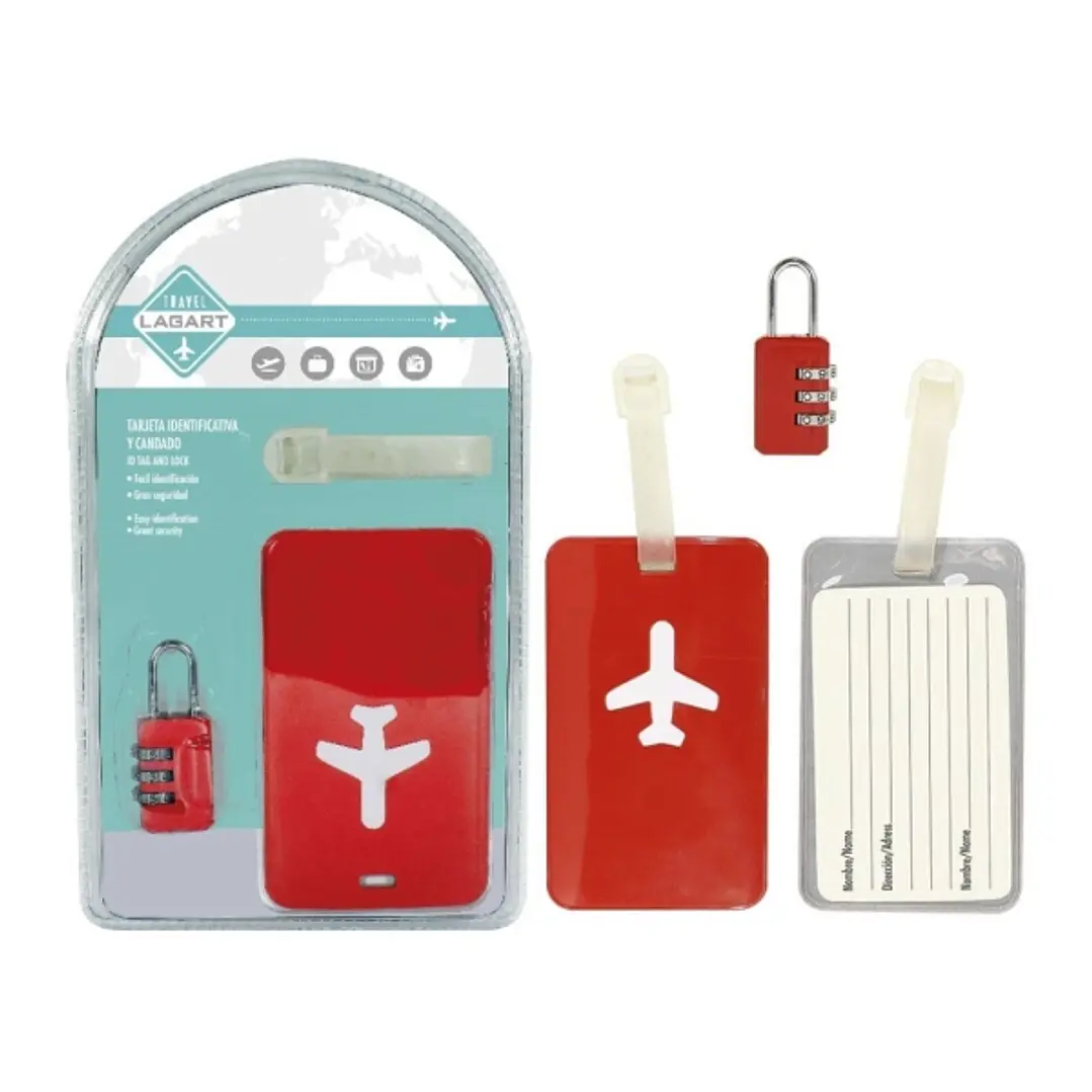 Lagart Pack con Tarjeta Identificativa y Candado de Combinacion 1