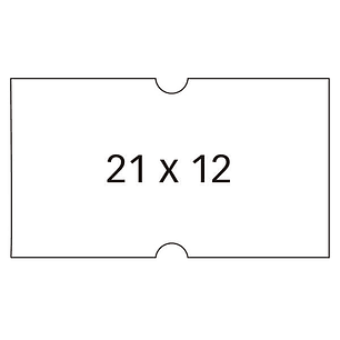 Apli Etiquetas Blancas para Maquinas Etiquetadoras de Precios de 1 Linea - Tamaño 21x12mm - Pack de 6 Rollos con 1000 Etiquetas Cada Uno - Adhesivo Pe