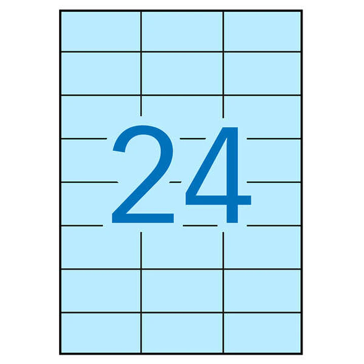 Apli Etiquetas Azul Pastel Permanentes 70.0 x 37.0mm 20 Hojas 1