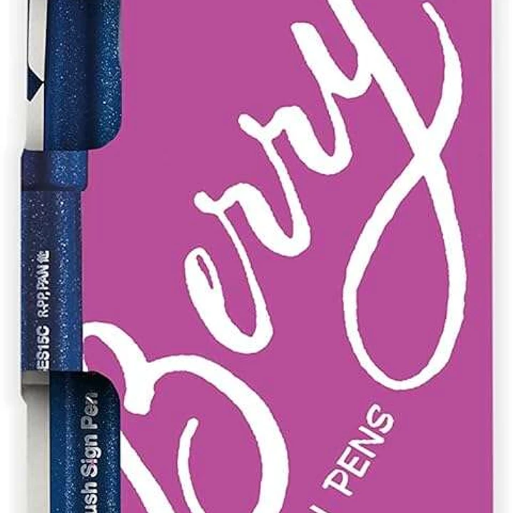 Pentel Brush Sing Pen Berry Pack de 4 Rotuladores con Punta de Pincel - Lineas Finas o Gruesas dependiendo de la Presion - Fabricados con 81% de Plast 1