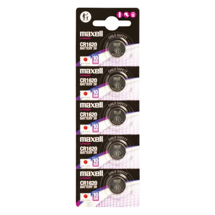 Maxell Lithium CR1620 Pack de 5 Pilas 3V 1