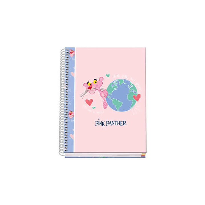 Dohe Cuaderno Espiral Tapa Dura A5 - 162x210mm - Cubierta Carton Forrado - Espiral Metalico Blanco - 100 Hojas Offset 90g Microperforadas - Cuadricula 1