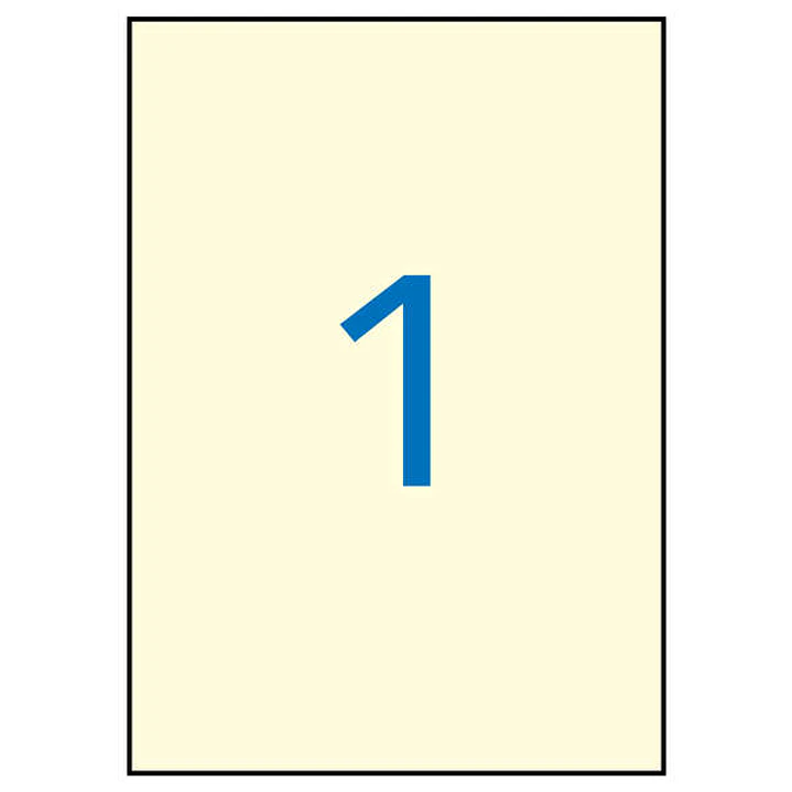 Apli Etiquetas Crema Permanentes 210.0 x 297.0mm 20 Hojas 1