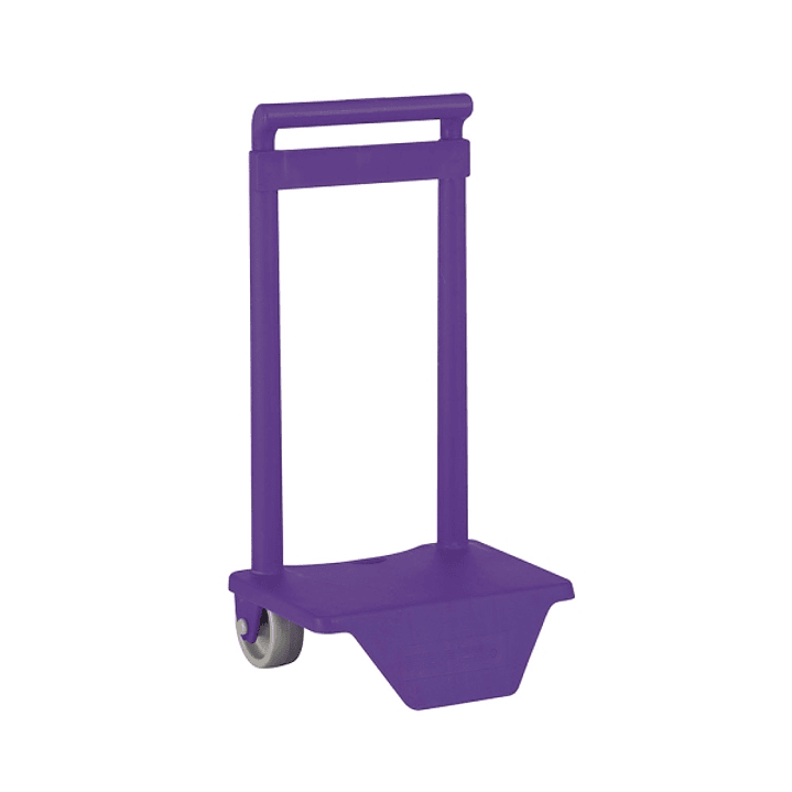 Safta Carro Portamochilas - Sujecion Universal - Material Resistente - Ruedas de PVC - Modelo Patentado - 22x10x27cm - Color Morado 1