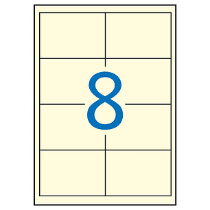 Apli Etiquetas Crema Permanentes 97.0 x 67.7 20 Hojas