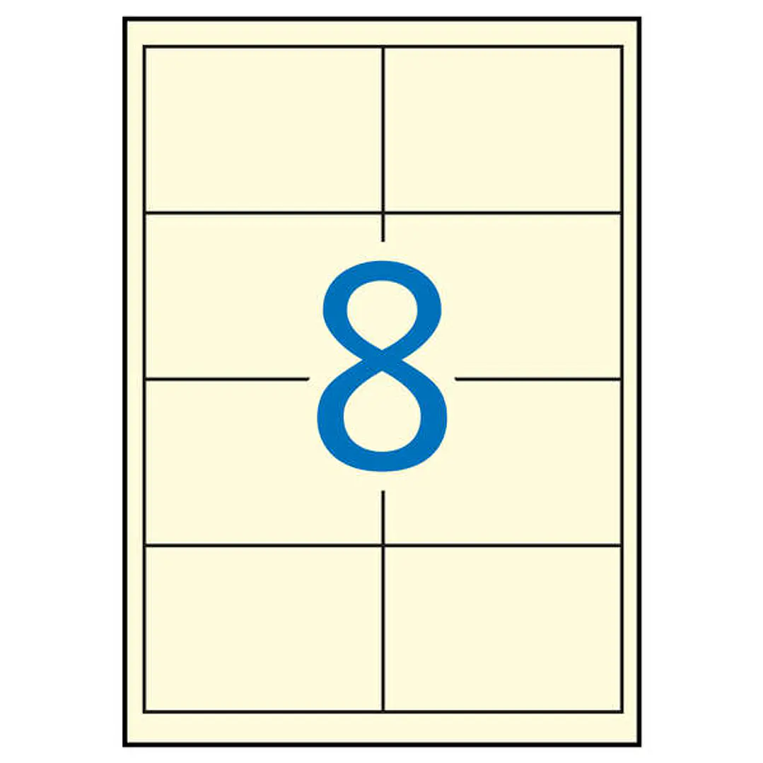 Apli Etiquetas Crema Permanentes 97.0 x 67.7 20 Hojas 1