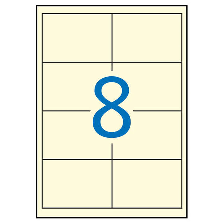 Apli Etiquetas Crema Permanentes 97.0 x 67.7 20 Hojas 1