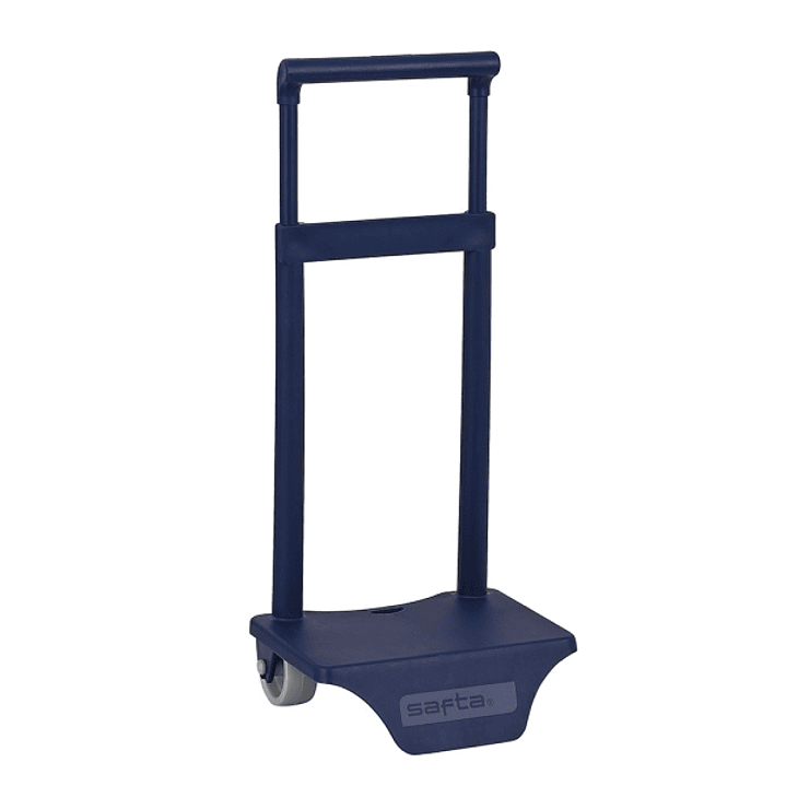 Safta Carro Portamochilas - Sujecion Universal - Material Resistente - Ruedas de PVC - Modelo Patentado - 22x10x27cm - Color Azul Marino 1