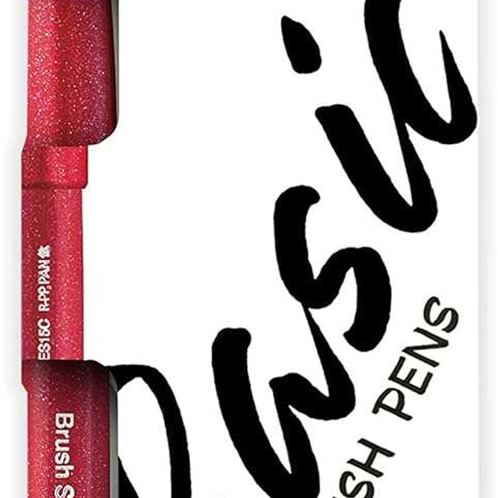 Pentel Brush Sing Pen Basic Pack de 4 Rotuladores con Punta de Pincel - Lineas Finas o Gruesas dependiendo de la Presion - Fabricados con 81% de Plast 1