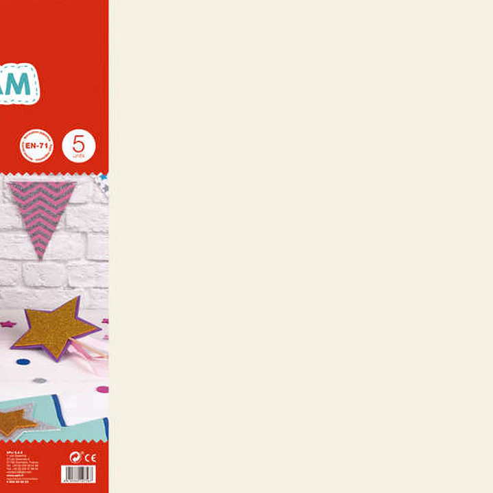 Apli Goma Eva Piel Claro 600x400mm - 5 Hojas de Tamaño Grande y Flexible - Ideal para Manualidades y Decoracion 1