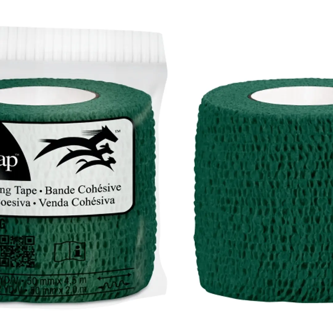 3M Vetrap Venda Cohesiva - 5cm x 4.5m - Flexible - Transpirable - Autoadhesiva - Color Verde Militar 1