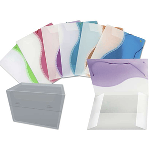 Bismark Pack de 6 Carpetas de Solapa Polipropileno Bicolor - Tamaño A4+ - Cierre con Gomas - Colores Surtidos