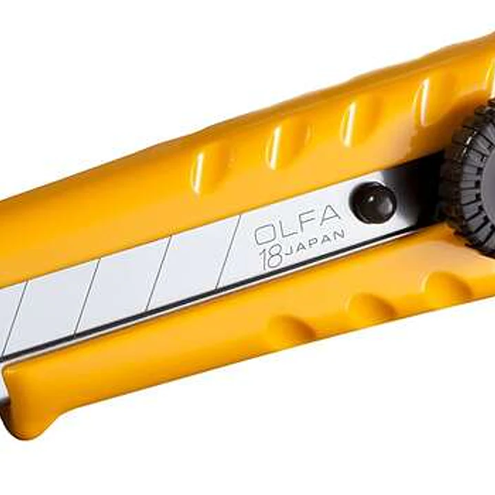 Olfa L-1 Cutter con Bloqueo de Trinquete - Empuñadura de Plastico - Canal de Acero Inoxidable 1