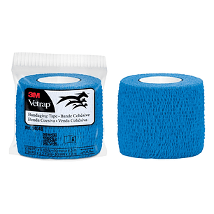 3M Vetrap Venda Cohesiva - 5cm x 4.5m - Flexible - Transpirable - Autoadhesiva - Color Azul