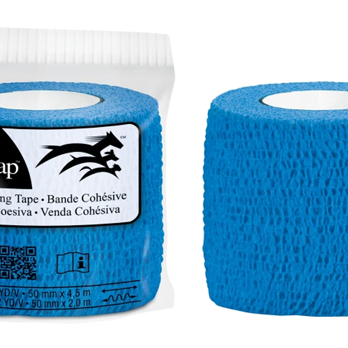 3M Vetrap Venda Cohesiva - 5cm x 4.5m - Flexible - Transpirable - Autoadhesiva - Color Azul 1