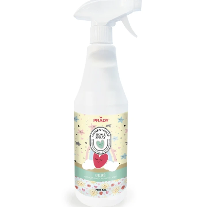 Prady Ambientador Home Spray Bebe - Frasco de 700 ml - Spray Pulverizador 1