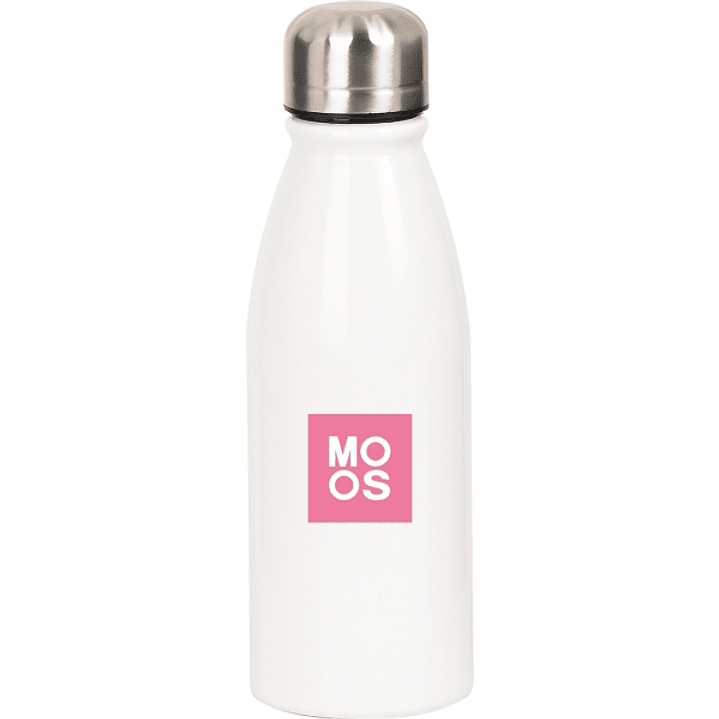 Safta Moos Passion Botella Metalica de 500ml - 60x240mm - Color Blanco 1