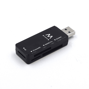 Ewent Lector de Tarjetas Externo USB 2.0 - Velocidad de Transferencia hasta 480Mbps - Color Negro