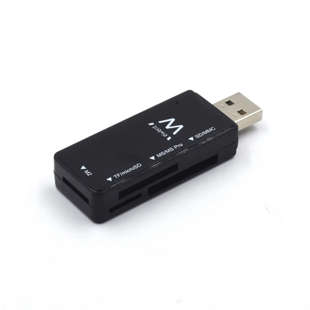 Ewent Lector de Tarjetas Externo USB 2.0 - Velocidad de Transferencia hasta 480Mbps - Color Negro 1