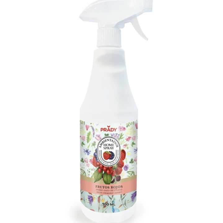 Prady Ambientador Home Spray Frutos Rojos - Frasco de 700 ml - Spray Pulverizador 1