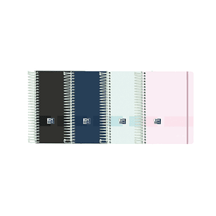 Oxford Live & Go Agenda Escolar 25/26 Espiral Dia Pagina - Tamaño 8º - Tapa de Plastico Opaco - Esquinas Microperforadas - Espacio para Notas - Cierre