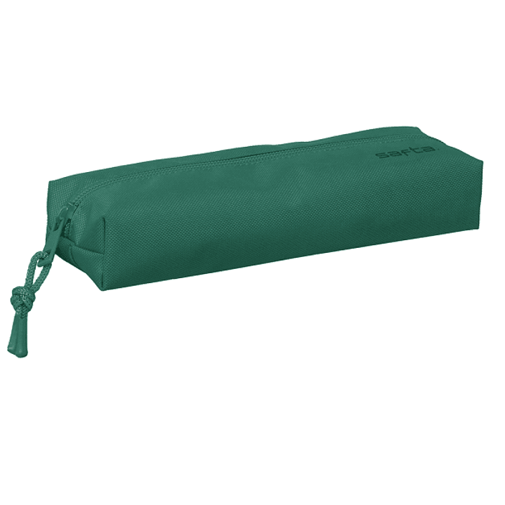 Safta Portatodo - 0.53L - Rectangular - Cremallera - Goma Elastica - 220x70x40mm - Color Verde 1