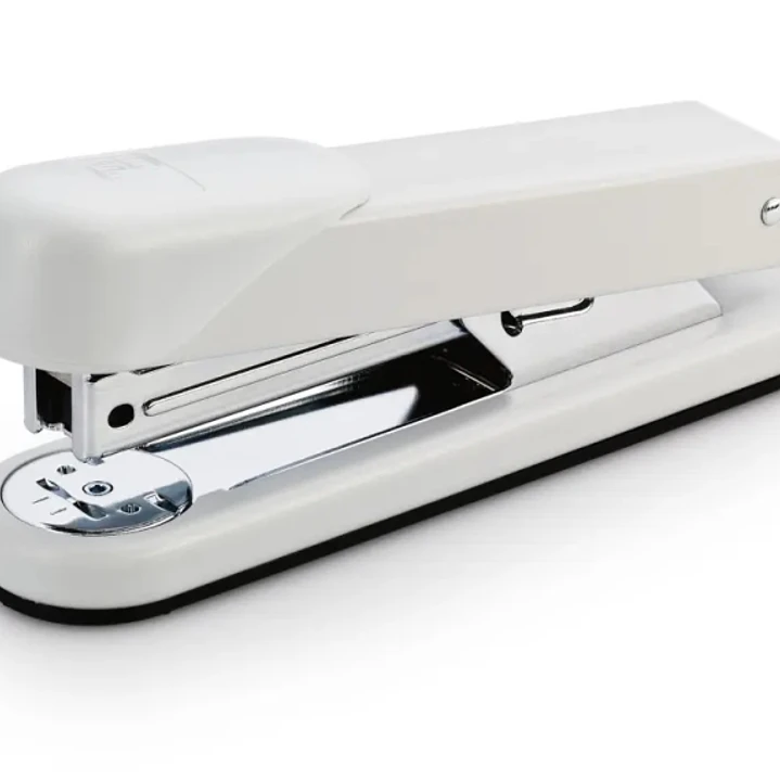 Novus Stabil Grapadora de Sobremesa - Capacidad de grapado 30 Hojas - Grapas 24/6, 26/6 - Grapado Abierto, Cerrado y Clavado - Color Blanco 1