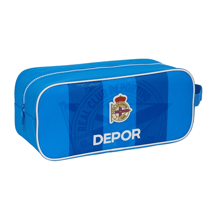 Safta Real Deportivo de la Coruña Zapatillero - Asa Lateral - 7L - Material Resistente - 340x140x150mm - Color Azul 1