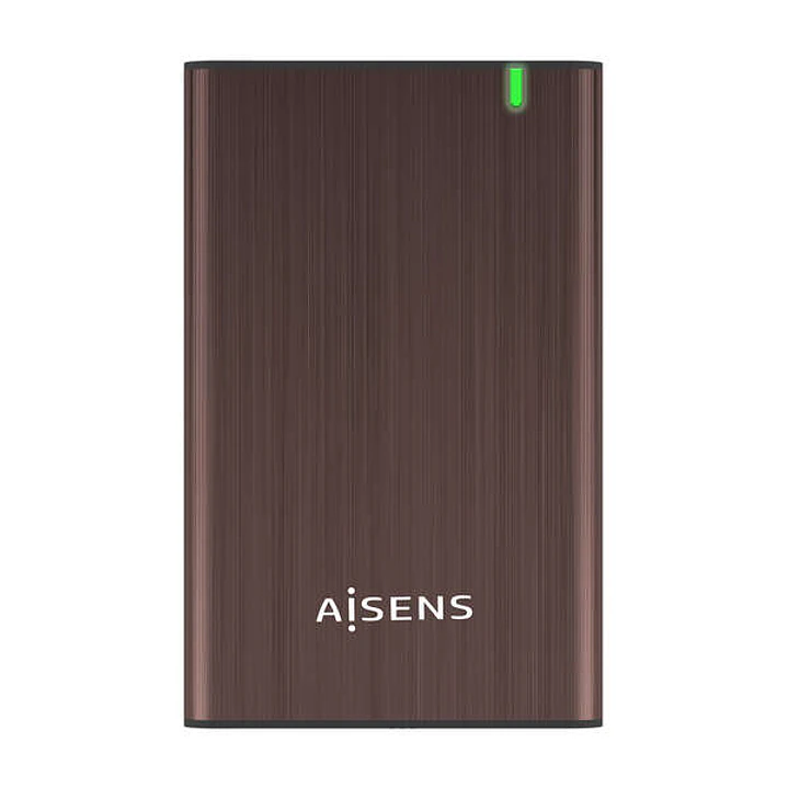 Aisens Caja Externa 2.5? para Discos Duros 9.5mm SATA I, II y III a USB 3.0/USB 3.1 GEN1 - Color Marrón 1