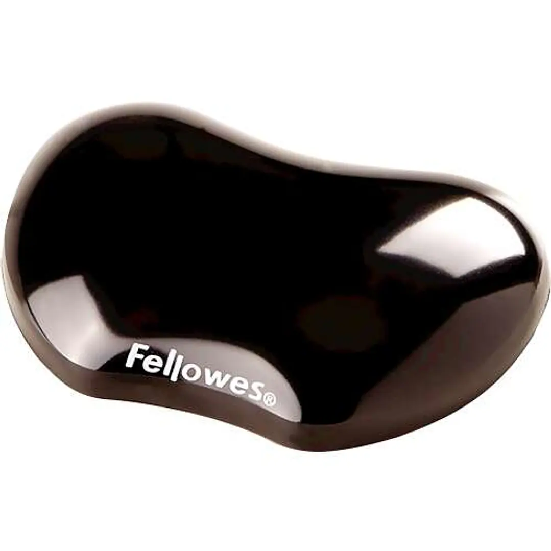 Fellowes Crystal Reposamuñecas Flexible de Gel - Resistente a las Manchas - Color Negro 1