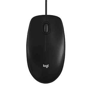 Logitech M100 Raton USB 1000dpi - 3 Botones - Uso Ambidiestro - Cable de 1.80m - Color Negro