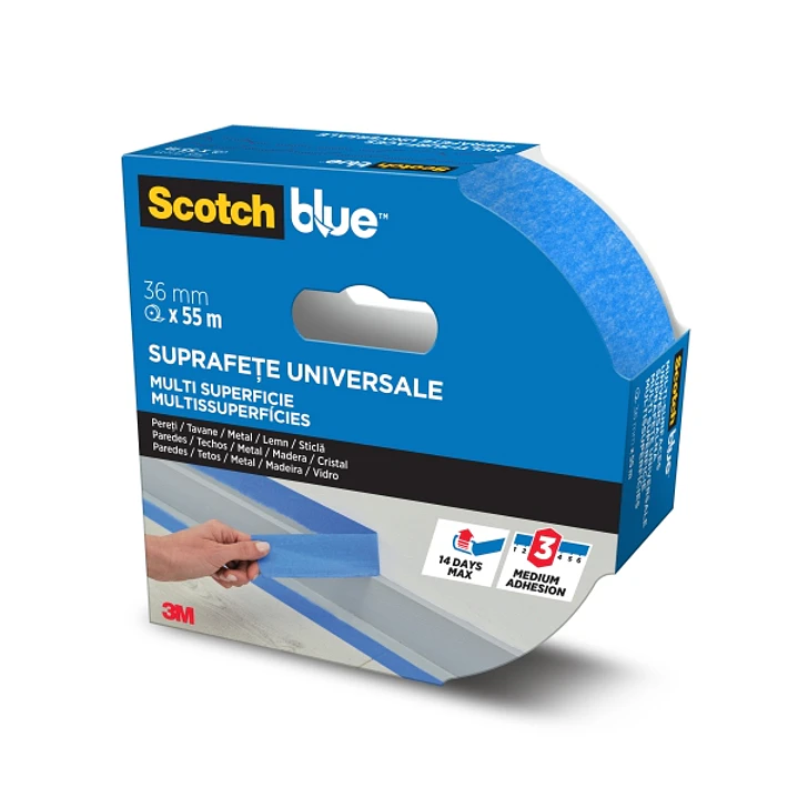 Scotchblue Cinta de Enmascarar - 36mm x 55m - 100% PEFC - Multisuperficie - Color Azul 1