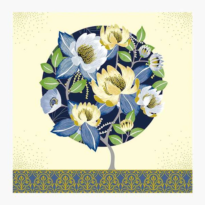 Pictura Tarjeta Arabesque - 16x16cm - Tematica de Flores - Tarjeta Triptica sin Envoltorio - Incluye Sobre Blanco - Impresas en Papel con Certificacio 1