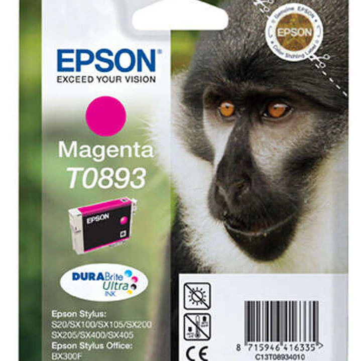 Epson T0893 Magenta Cartucho de Tinta Original - C13T08934011 1