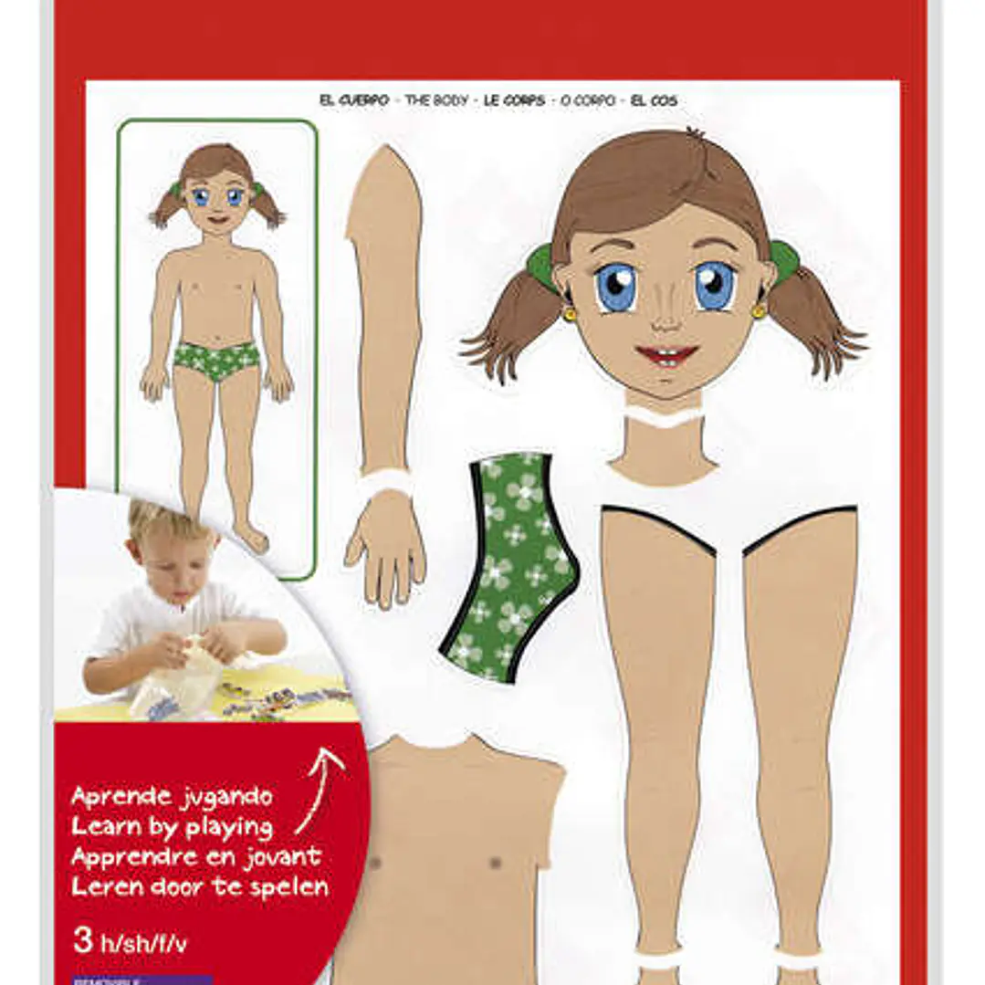 Apli Gomets Tematicos el Cuerpo - 156 Gomets - Desarrollados con Educadores - Ayudan a Identificar Partes del Cuerpo - Desarrolla Habilidades Motoras  1