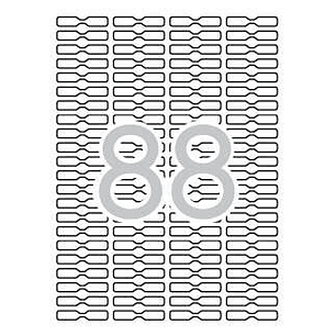 Apli Pack con 2.200 Etiquetas Especial Joyeria - Medidas 45x8mm - 25 Hojas por 88 Etiquetas - Adhesivo Removible - Cantos Romos - Color Blanco