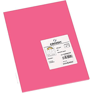 Canson Guarro Pack de 50 Cartulinas Iris A4 de 185g - 21x29.7cm - Color Fucsia