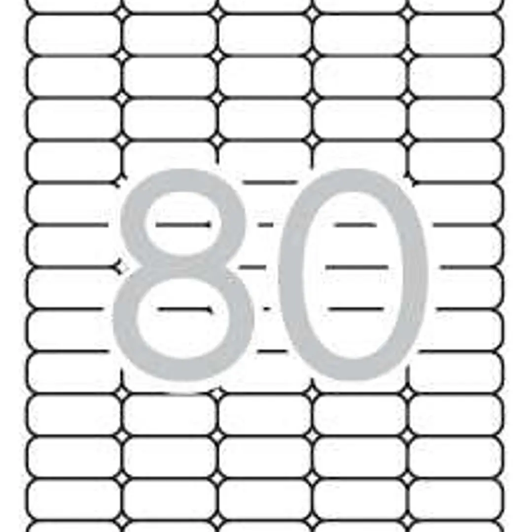 Apli Pack de 2.000 Etiquetas 35.6x16.9mm - 25 Hojas por 80 Etiquetas - Adhesivo Removible - Cantos Romos - Aptas para Impresion Inkjet, Laser - Color  1