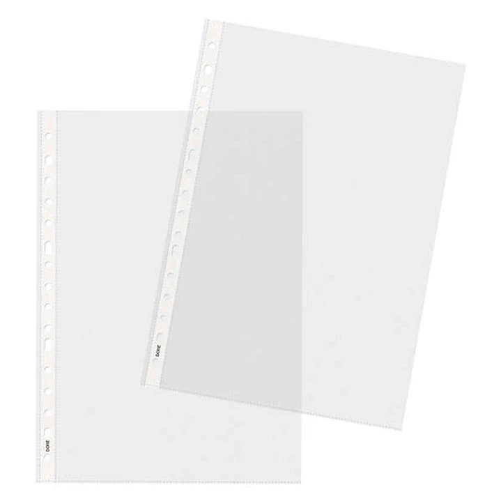 Dohe Premium Plus Pack de 100 Fundas Multitaladro Tamaño Folio - Polipropileno Rugoso - 16 Perforaciones 1