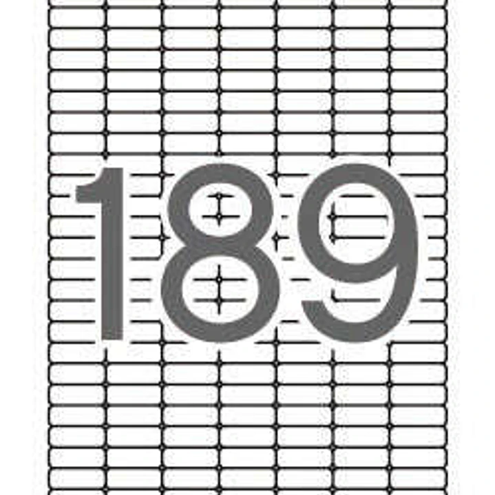 Apli Pack de 4.725 Etiquetas 25.4x10.0mm - 25 Hojas x 189 Etiquetas - Adhesivo Removible - Cantos Romos - Color Blanco 1