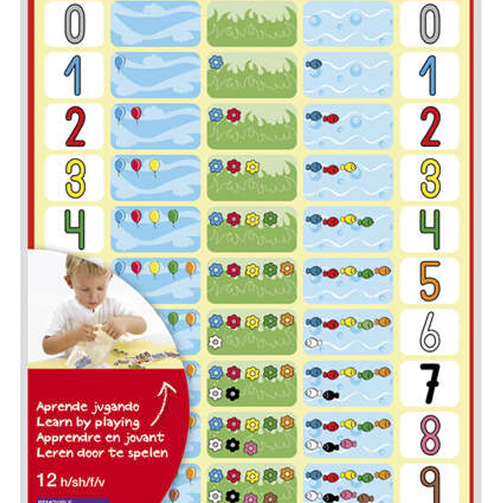 Apli Gomets Tematicos los Numeros - 660 Gomets en 12 Hojas - Ayuda a Identificar y Cuantificar Numeros - Adhesivo Removible - Ideal para Escuelas - Ad 1