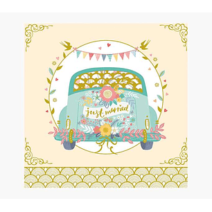 Pictura Tarjeta Arabesque - 16x16cm - Tematica Boda - Tarjeta Triptica sin Envoltorio - Incluido Sobre Blanco - Papel con Certificacion FSC