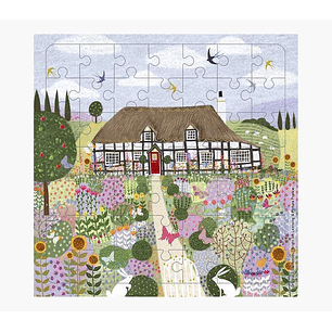 Pictura Tarjeta Puzzle - 15.5x15.5cm - Tematica Casa de Campo - 49 Piezas - Incluye Tarjeta Plegada y Sobre Blanco - Certificacion FSC