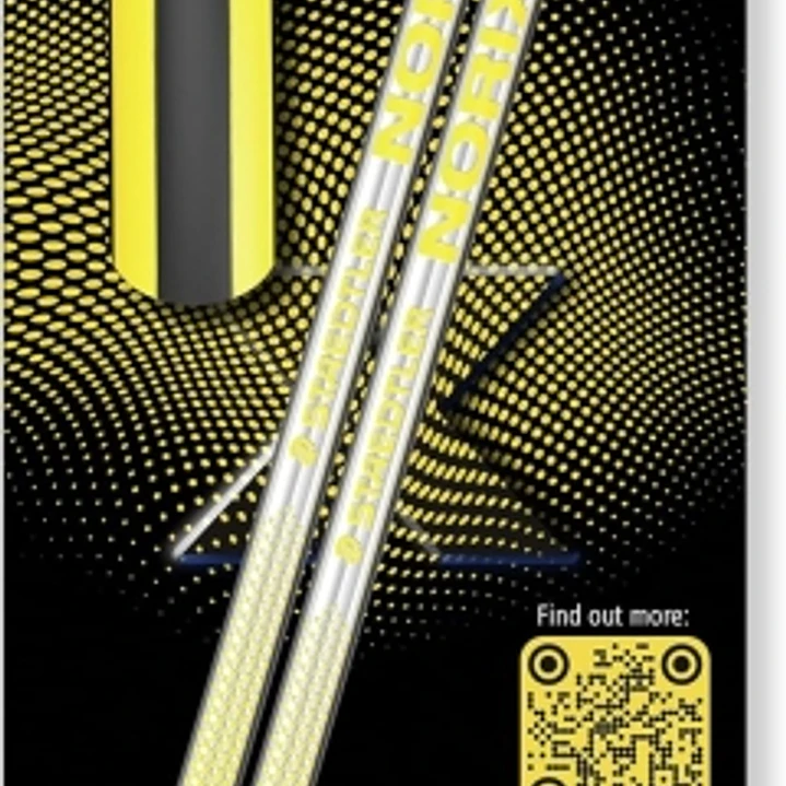 Staedtler Norix Pack de 2 Lapices de Grafito HB + Borrador + Sacapuntas - Madera Negra - Diseño Inteligente 1